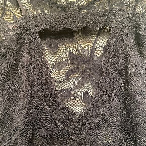 Victoria's Secret S Lace Chemise | Black Floral Mesh Lingerie NWT Slip Camisole - Picture 4 of 8